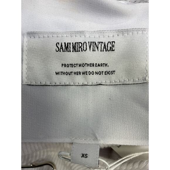 Sami Miro Vintage Asymmetric White Pants Size XS - Picture 4 of 5